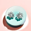 Pearl flower stud earrings are fashionable, simple and versatile earrings for women to wear daily Specification image
